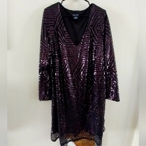 Sequin Party Dress City Chic Purple
